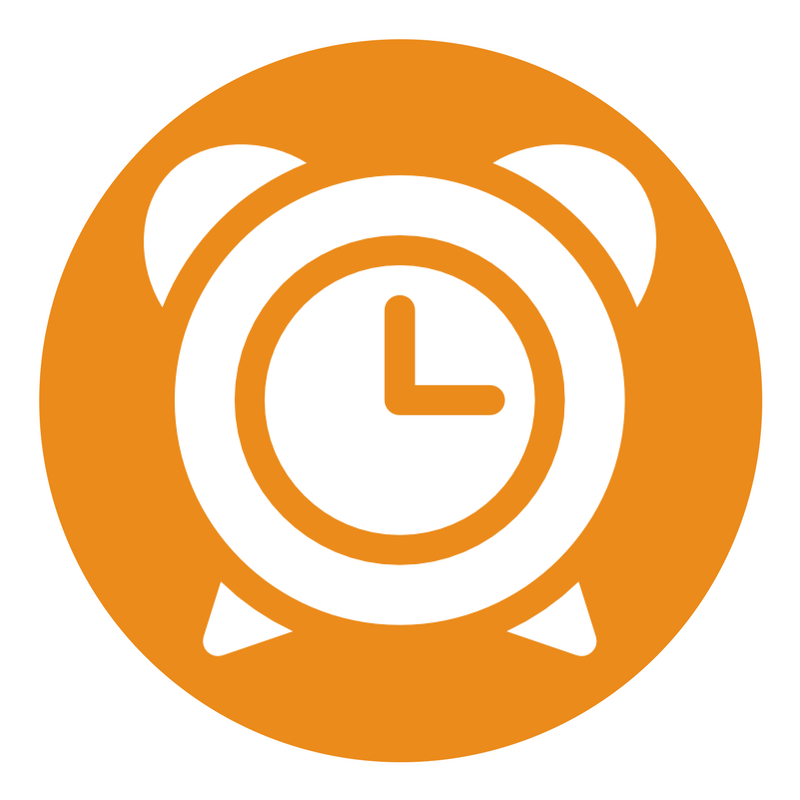 Respect the respondent - clock icon